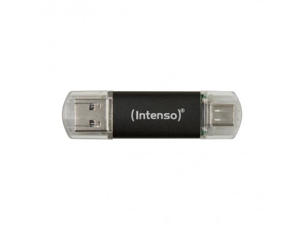 Spominski ključek 32GB USB 3.2/USB-C Intenso Twist Line 70MB/s - plastičen/s pokrovčkom/črn (3539490)