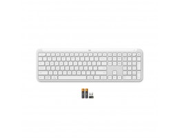 Tipkovnica brezžična + Bluetooth Logitech Signature Slim K950 US international | SLO gravura bela (920-012466)
