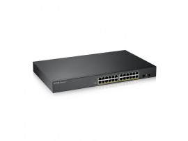 STIKALO 24-PORT 2xSFP ZyXEL 100/1000 PoE Managed Rackmount (GS190024HPV2-EU0101F)