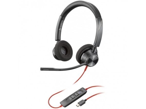 Slušalke žične Poly naglavne z mikrofonom - USB-C/USB-A črna (8X220AA)