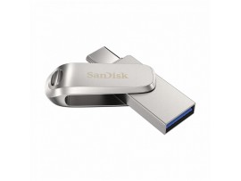 Spominski ključek 128GB USB 3.2/USB-C USB-C Sandisk Ultra Luxe Dual 150MB/s kovinski vrtljiv srebrn (SDDDC4-128G-G46)