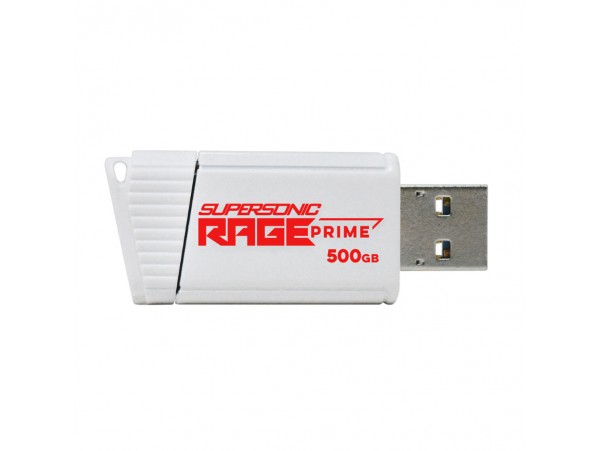 Spominski ključek 500GB USB 3.2 Patriot Supersonic Rage 600MB/s plastičen izvlečni bel (PEF500GRPMW32U)