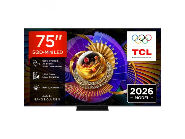 TV sprejemnik TCL 75,0" 190,5 cm 75C7L 3840x2160 miniLED QLED Google TV 4xHDMI 2xUSB WiFi LAN RJ45  HDR10+