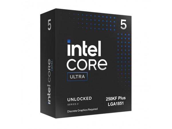 Procesor Intel LGA1851 Ultra 5 250KF Plus 18C/18T 3,3GHz/5,3GHz BOX 125W/159W brez grafike brez hladilnika
