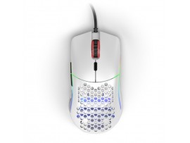 Gaming miška Žična Glorious Race Model O, bela mat (GO-WHITE)