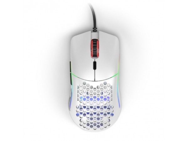 Gaming miška Žična Glorious Race Model O, bela mat (GO-WHITE)