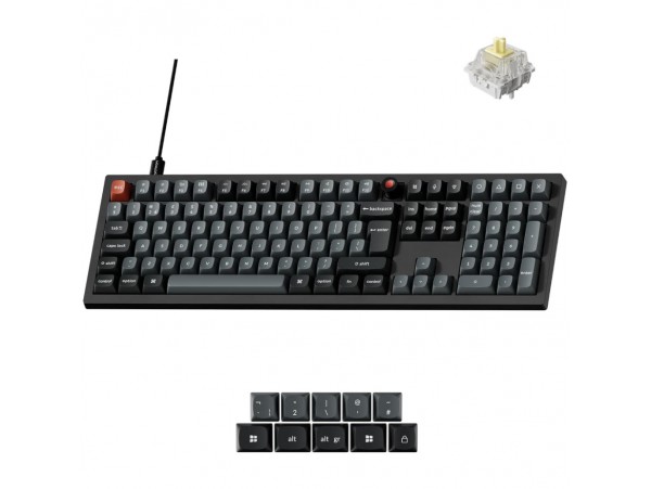 Mehanska Tipkovnica Žična Keychron V6 8K UK | črna RGB (Yellow switch) (V6W-D4-UK)