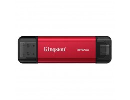 Prenosni disk SSD 512GB USB-C/A Kingston Duo 1050/900MB/s  - črna/rdeča (SPSD/512GB)
