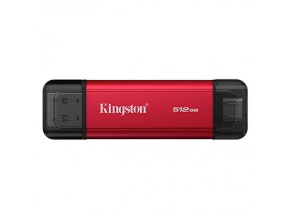 Prenosni disk SSD 512GB USB-C/A Kingston Duo 1050/900MB/s  - črna/rdeča (SPSD/512GB)
