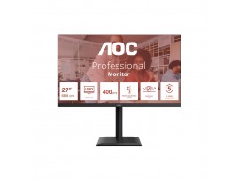 Monitor AOC 68,6 cm (27,0") U27E4CV 3840x2160 IPS 4ms 2xHDMI DisplayPort USB-C 90W 4xUSB3.2 Pivot Zvočniki  3H sRGB125% AdaptiveSync RJ45 HDR Essential-Line
