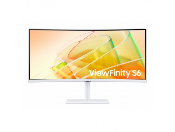 Monitor Samsung 86,4 cm (34,0") S34C650TAU 3440x1440 Curved 100Hz VA 5ms HDMI DisplayPort 2xThunderbolt4 90W 3xUSB3.0 HAS Zvočniki 2x5W  sRGB115% FreeSync RJ45 KVM HDR10 ViewFinity S6 Bele barve