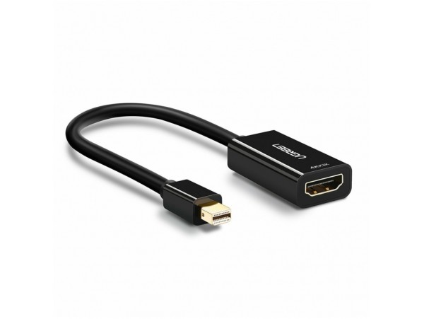Adapter DisplayPort mini (m) => HDMI (ž) Ugreen MD112 črn- podpira zvok (40360)