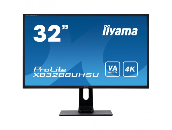 Monitor Iiyama 80 cm (31,5") XB3288UHSU-B5 3840x2160 VA 3ms 2xHDMI DisplayPort 2xUSB3.2 Pivot Zvočniki 2x3W  NTSC95% AdaptiveSync ProLite