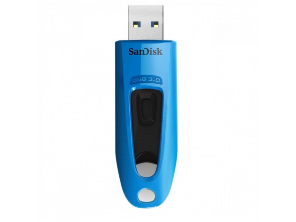 Spominski ključek 64GB USB 3.2 Sandisk Ultra 100MB/s plastičen izvlečni moder (SDCZ48-064G-U46B)