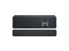 Tipkovnica Bluetooth + USB Logitech MX Keys S Plus US international | SLO gravura črna LED osvetlitev + naslon za zapestje (920-011589)