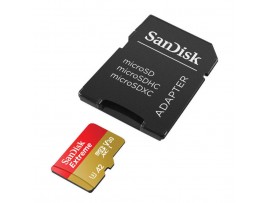 Spominska kartica microSDXC 128GB Sandisk Etreme 190MB/s/140MB/s U3 V30 UHS-I +adapter (SDSQXAA-128G-GN6MA)