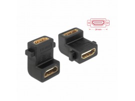Adapter HDMI (ž) => HDMI (ž) DELOCK L-oblika 19-pin