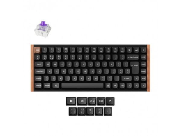 Mehanska Tipkovnica brezžična + Bluetooth Keychron K2 HE nebula mag stikala UK | črna RGB (K2H-F1-UK)