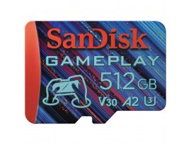 Spominska kartica microSDXC 512GB Sandisk Play 190MB/s/130MB/s U3 V30 UHS-I A2 (SDSQXAV-512G-GN6XN)