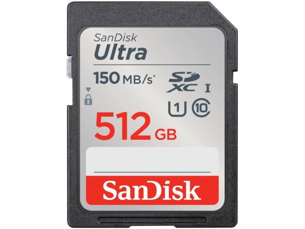 Spominska kartica SDXC 512GB Sandisk Ultra 150MB/s/U1 UHS-I (SDSDUNC-512G-GN6IN)
