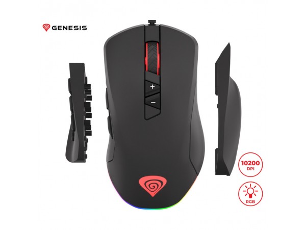 Miš Genesis Žična Xenon 770 gaming črna 10200DPI RGB LED osvetlitev (MOUSE-GEN-XEN770)