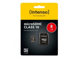 Spominska kartica microSDXC 8GB Intenso Class 10 25MB/s/12MB/s U1 V10 UHS-I +adapter (3413460)