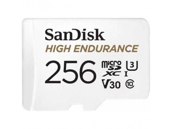 Spominska kartica microSDXC 256GB Sandisk High Endurance 100MB/s/40MB/s U3 V30 UHS-I +adapter (SDSQQNR-256G-GN6IA)