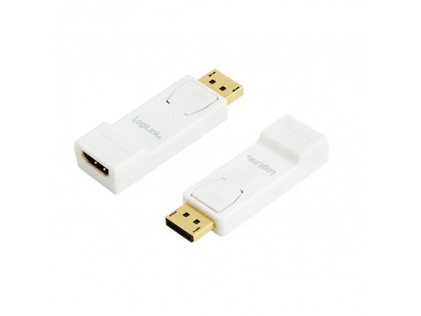 Adapter DisplayPort (m) => HDMI (ž) LogiLink z mehanizmom za zaklep (CV0057)