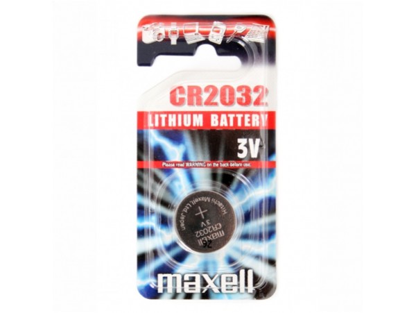 Baterija Litium CR2032 3V Maxell 1 kos (CR2032)