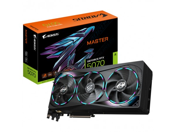 Grafična kartica nVidia RTX5070 GigaByte AORUS MASTER - 12GB GDDR7 (GV-N5070AORUS M-12GD)