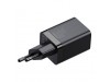 Hišni polnilec 100-240V => 1x USB-A (ž) 1x USB-C 30W za mobilni telefon ali tablični računalnik Baseus Super Si Pro PD3 + QC3 - črn (CCSUPP-E01)