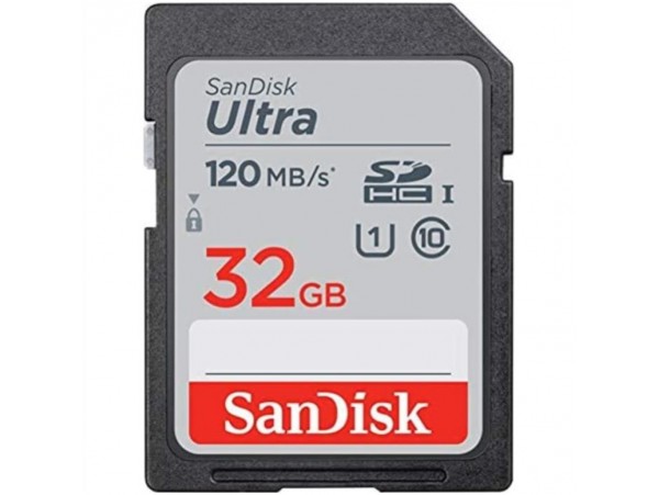 Spominska kartica SDHC 32GB Sandisk Ultra 120MB/s/U1 UHS-I (SDSDUN4-032G-GN6IN)