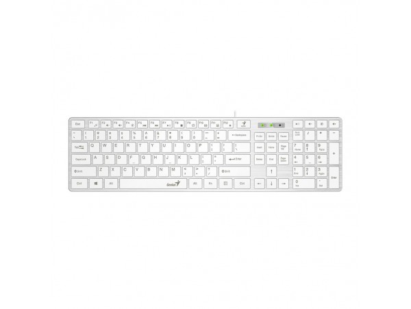 Tipkovnica USB Genius Slim 126 SLO | bela 126 tipk (31310017414)
