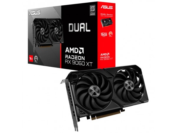 Grafična kartica AMD RX9060 XT Asus Dual - 16GB GDDR6  | 1xHDMI 2.1b 2xDisplayport 2.1a (DUAL-RX9060XT-16G)