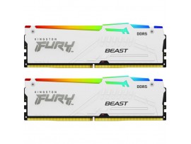 DDR5 32GB 6000MHz CL30 KIT (2x16GB) Kingston RGB Fury Beast 1,4V bela (KF560C30BWEAK2-32)