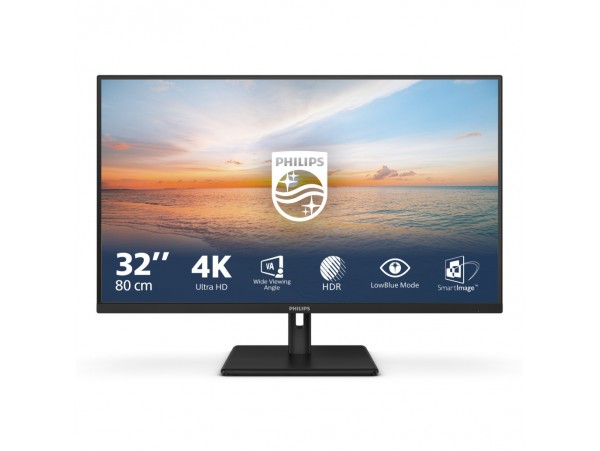 Monitor Philips 80 cm (31,5") 32E1N1800LA 3840x2160 VA 4ms 2xHDMI DisplayPort Zvočniki  3H DCI-P3-81% AdaptiveSync HDR10 1000-Series