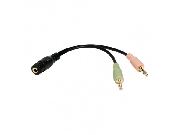 Adapter Audio 3,5mm Ž => 2 x 3,5mm M LogiLink 0,15m (CA0020)