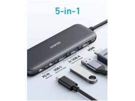 Priklopna postaja USB-C => Anker 332 HUB 1xHDMI 2xUSB3.2 1xUSB-C 1xUSB-C PD - (A8355H11)