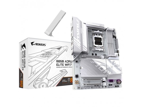 Osnovna plošča AM5 GigaByte B850 Aorus Elite WiFi 7 ICE ATX 1xHDMI 1.4 1xDisplayPort 1.4
