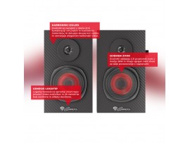 Zvočniki Genesis HELIUM 200 20W 2.0 (črna-rdeča)