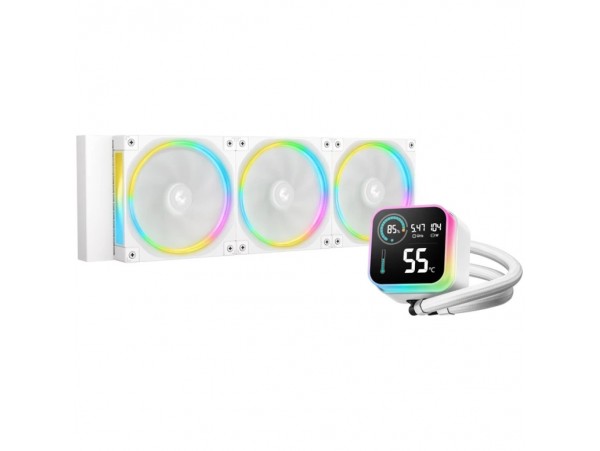 Vodno hlajenje DeepCool LQ360 ULTRA WH - 360mm ARGB bela (R-LQ360-WHASMC-G-1)