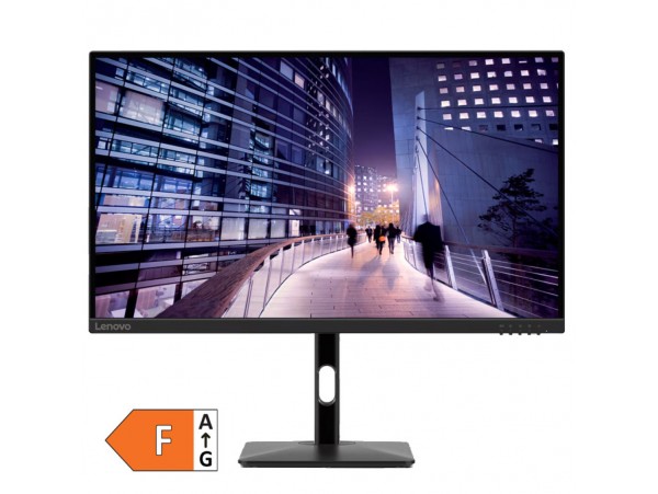 Monitor Lenovo 68,6 cm (27,0") N27p 3840x2160 IPS 4ms 2xHDMI DisplayPort USB-C 65W 2xUSB3.2 Pivot Zvočniki 2x3W  DCI-P3-95% HDR400
