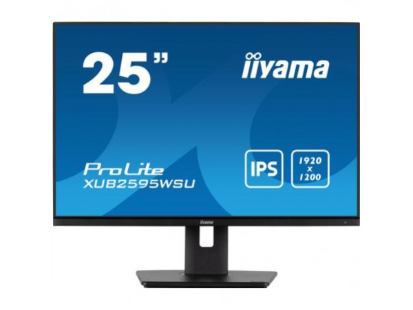 Monitor Iiyama 63,5 cm (25,0") XUB2595WSU-B5 1920x1200 IPS 4ms VGA HDMI DisplayPort 2xUSB2.0 Pivot Zvočniki  ProLite