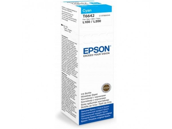 ČRNILO EPSON T 664 24 CYAN STEKLENICKA, 70 ML L100,L200,L210,L300... (C13T66424A)
