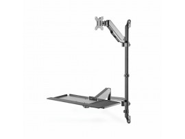 Nosilec za LCD monitor do 81cm (32") do 8kg s polico za tipkovnico in miško do 1kg črn DA-90372