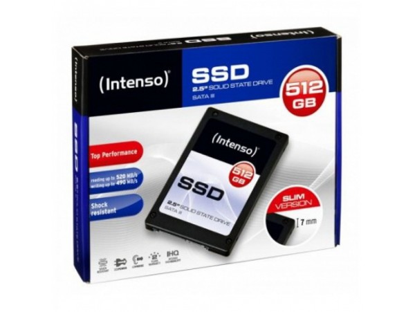 Disk SSD 6,4cm (2,5") 512GB SATA3 Intenso III TOP 520/320MB/s 7mm