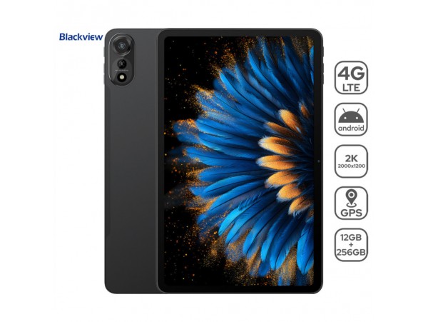 Tablični računalnik 12" Blackview Mega 2 6GB 256GB LTE Android 15 črna (MEGA2 12/256 BUNDLE GREY)