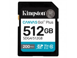 Spominska kartica SDXC 512GB Kingston Canvas Go! Plus Class10 200MB/s/U3 V30 UHS-I (SDG4/512GB)