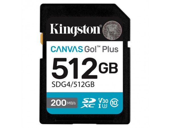 Spominska kartica SDXC 512GB Kingston Canvas Go! Plus Class10 200MB/s/U3 V30 UHS-I (SDG4/512GB)