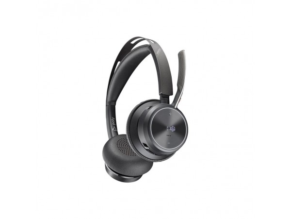 Slušalke brezžične HP naglavne z mikrofonom BT USB-C/USB-A Voyager Focus 2 črna ANC s stojalom za polnjenje (9T9J6AA#AC3)